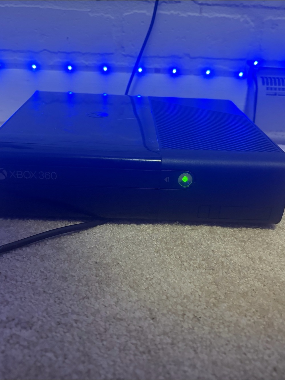 Microsoft Xbox 360 Console in Black with Green Power LED